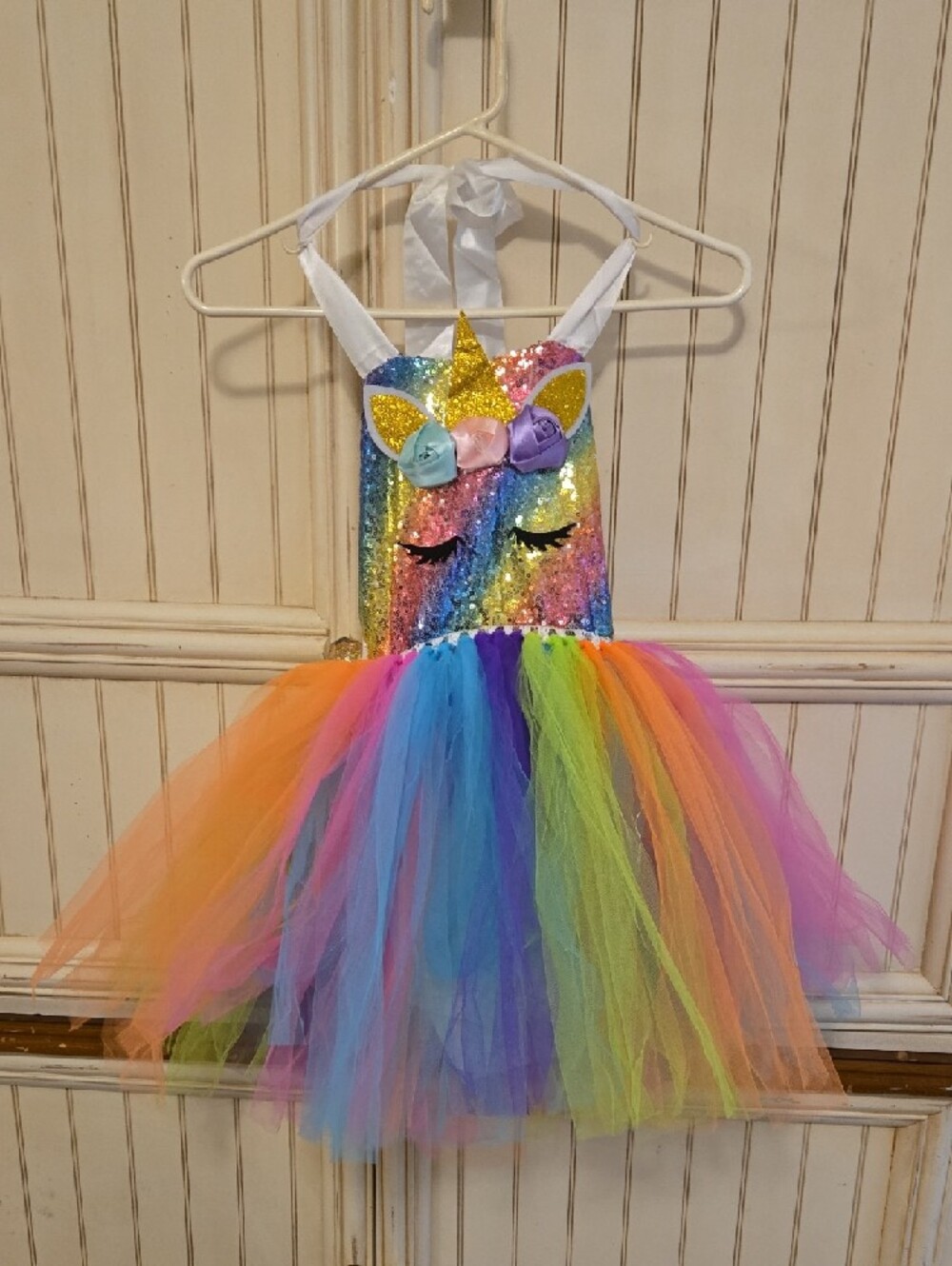 Girls Rainbow Unicorn Light-Up Tutu Costume Dress - Picture 2 of 3